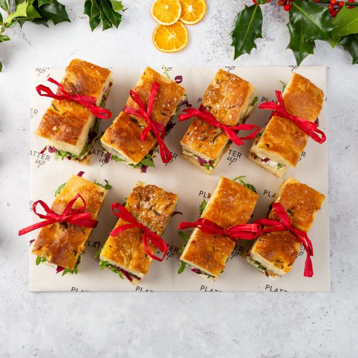 Vegetarian Christmas Focaccia Platter - 8