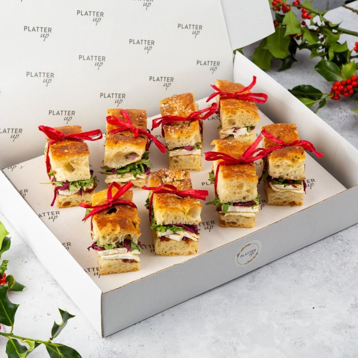 Vegetarian Christmas Focaccia Platter - 8
