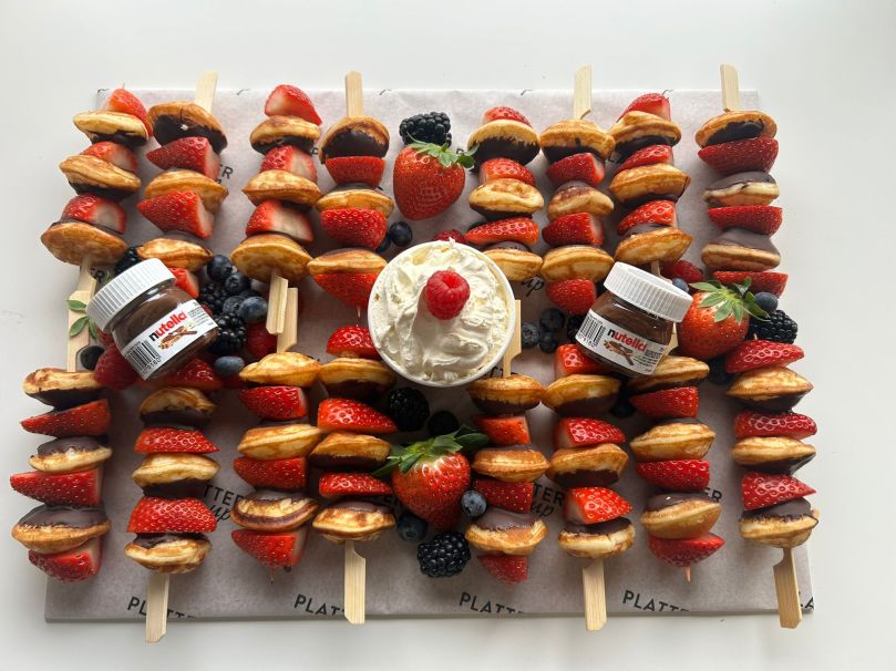 Strawberry and Chocolate Pancake Skewer Platter - 16
