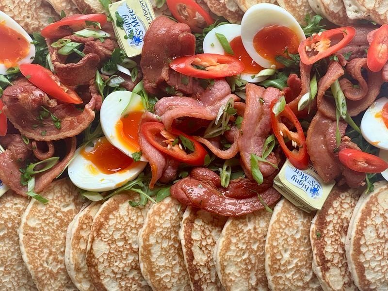 Bacon and Maple Syrup Pancake Platter - 22