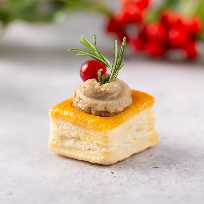 Vegan Wild Mushroom and White Truffle Pâté in a Flaky Puff Pastry Case