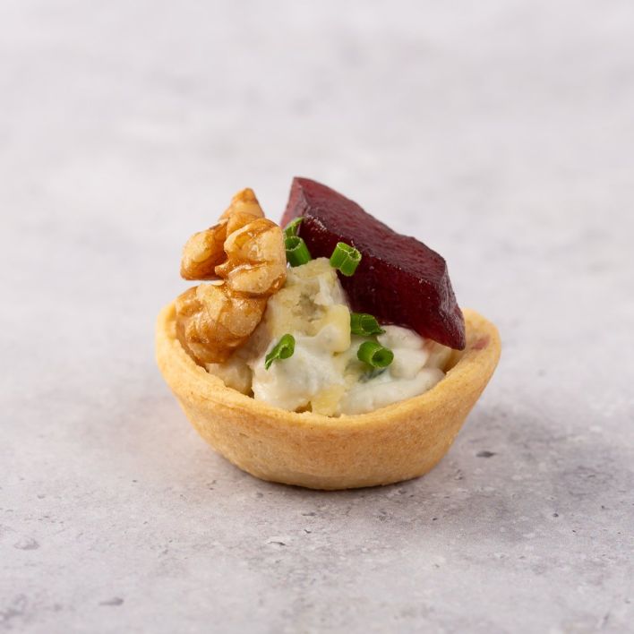 Vegetarian Blue Cheese and Poached Pear Tartlets