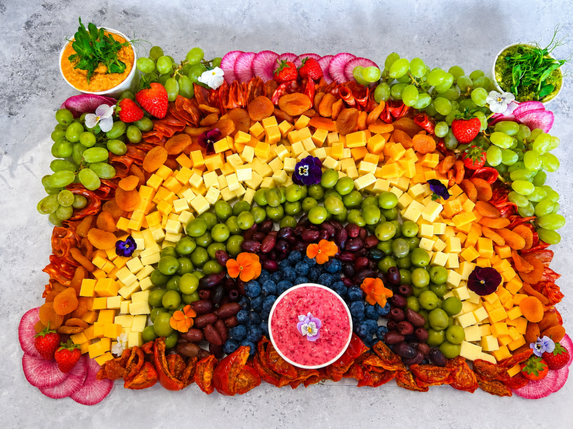 Small Pride Charcuterie Rainbow Grazing Platter - Feeds 7
