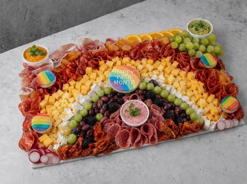 Small Pride Charcuterie Rainbow Grazing Platter - Feeds 7