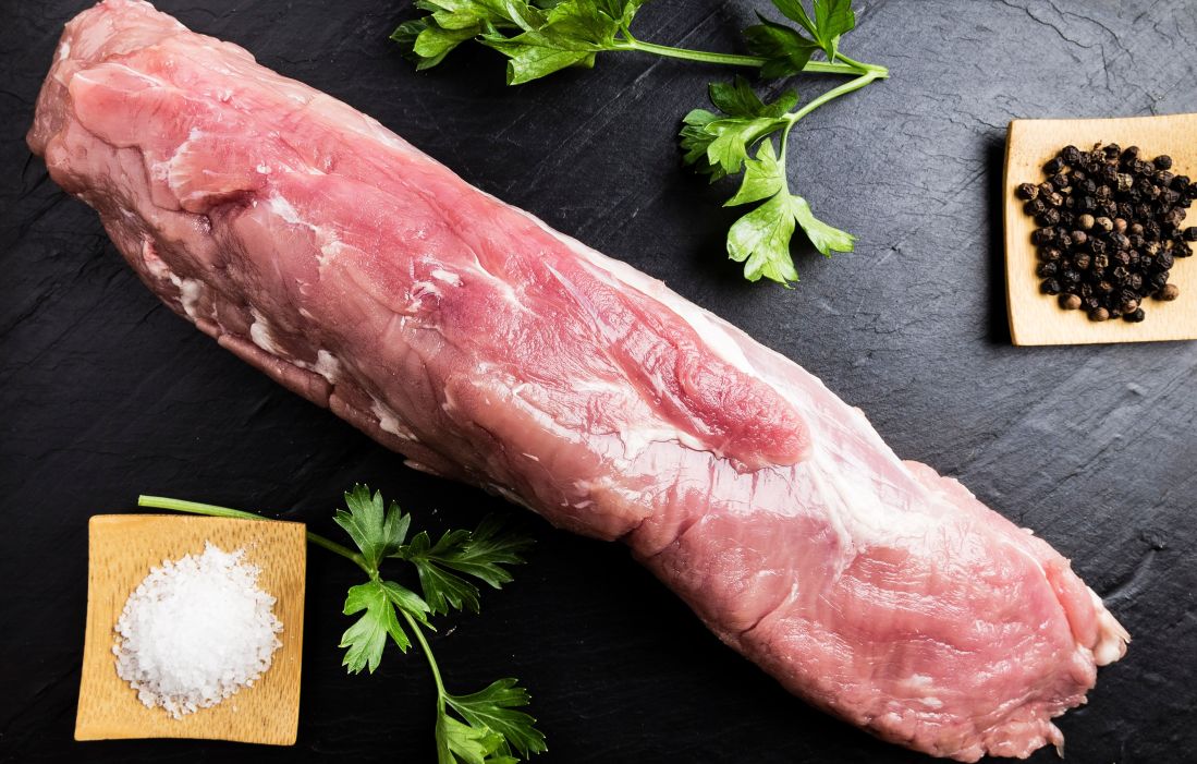 Whole Pork Tenderloins Trimmed and Marinated 