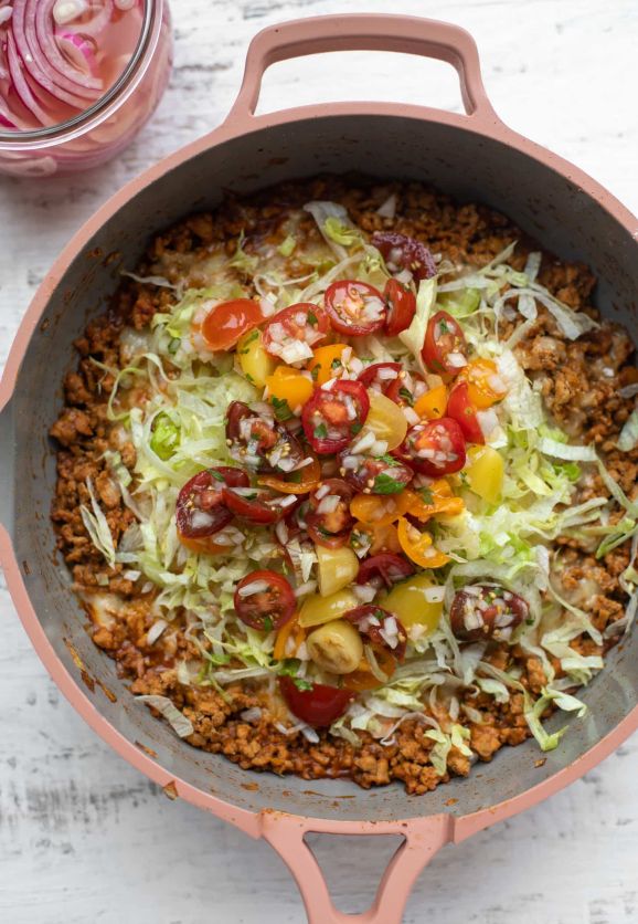 Turkey taco skillet bowl without bread