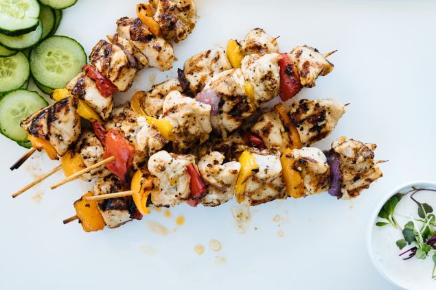 Grilled Salmon Shish Kabobs - Main Image