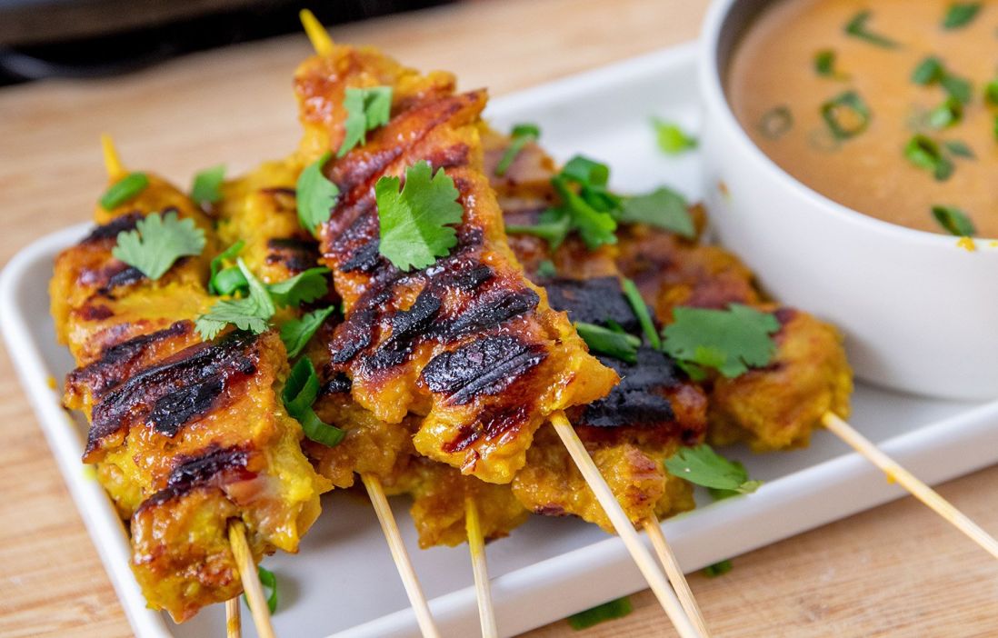 Malaysian Satay Chicken Skewers