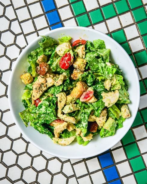 Green Goddess Chicken Caesar Salad