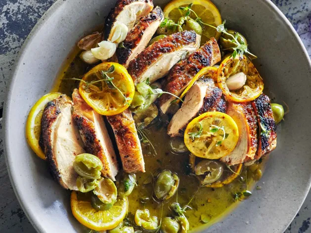 Roasted Chicken Breast with Lemon, Thyme and Garlic