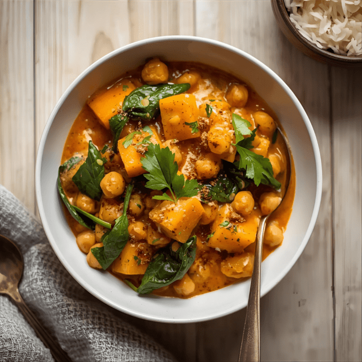 NEW* Butternut Masala with Spinach & Chickpeas – Vegetarian