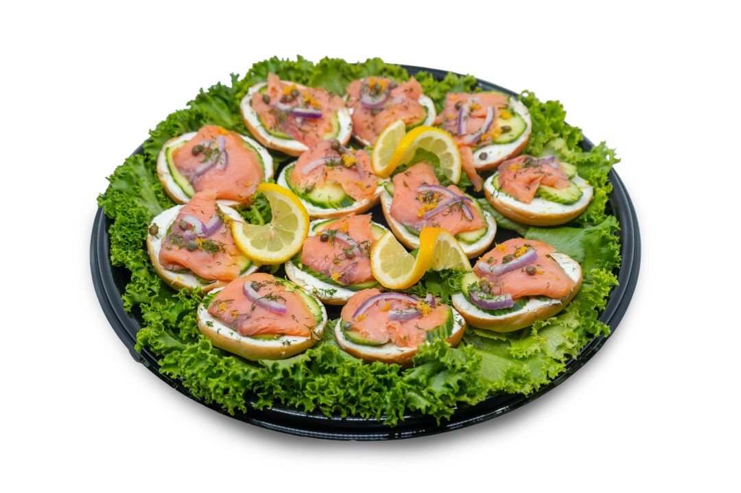 Mini Bagels & Lox by dozen