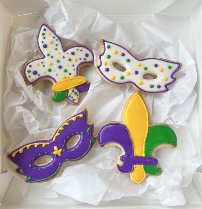 Mardi Gras Cookie Box
